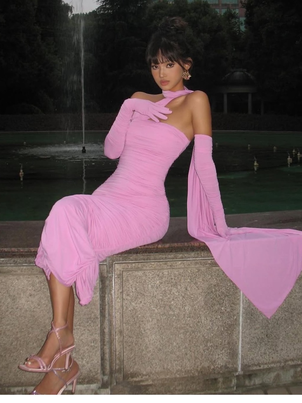 Nana Jacqueline Kimberly Dress in hot pink